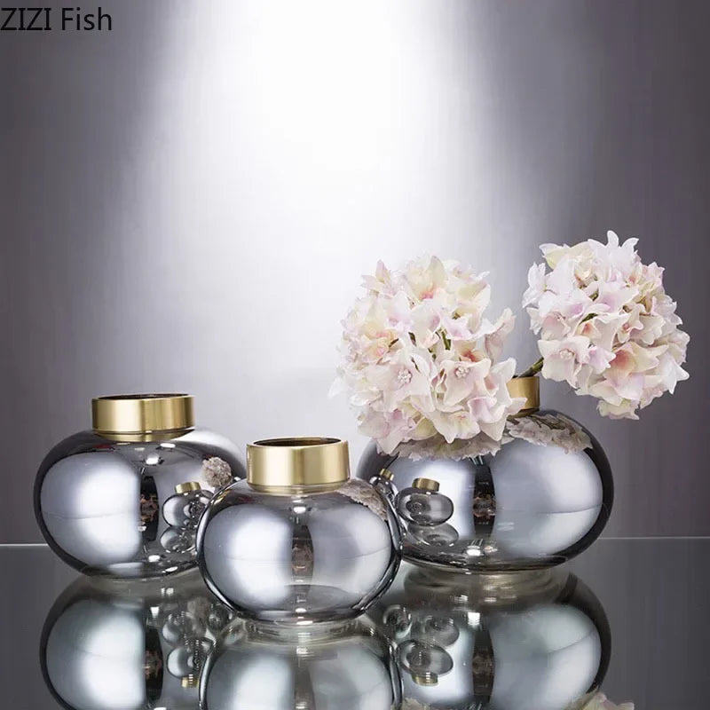 Afralia™ Glass Vase Desk Decoration Modern Floral Vases Room Decor Astral Bouquet