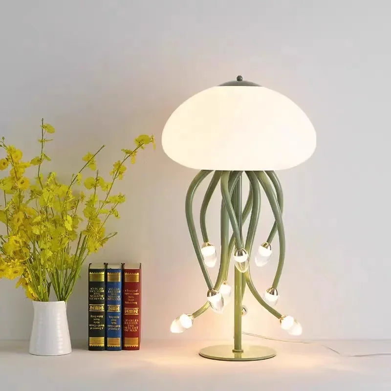 Afralia™ Kawaii LED Jellyfish Lamp Art for Bedroom Decor & Lighting
