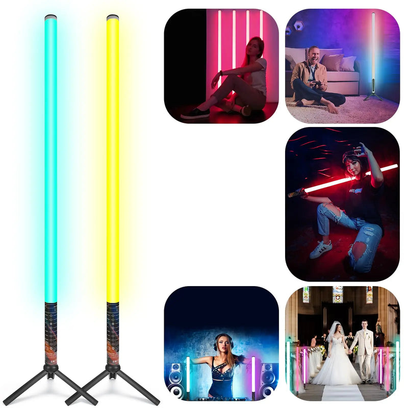 Afralia™ 85cm Color-changing Mood Lighting Sticks with Music Mode for Home Party & Bar