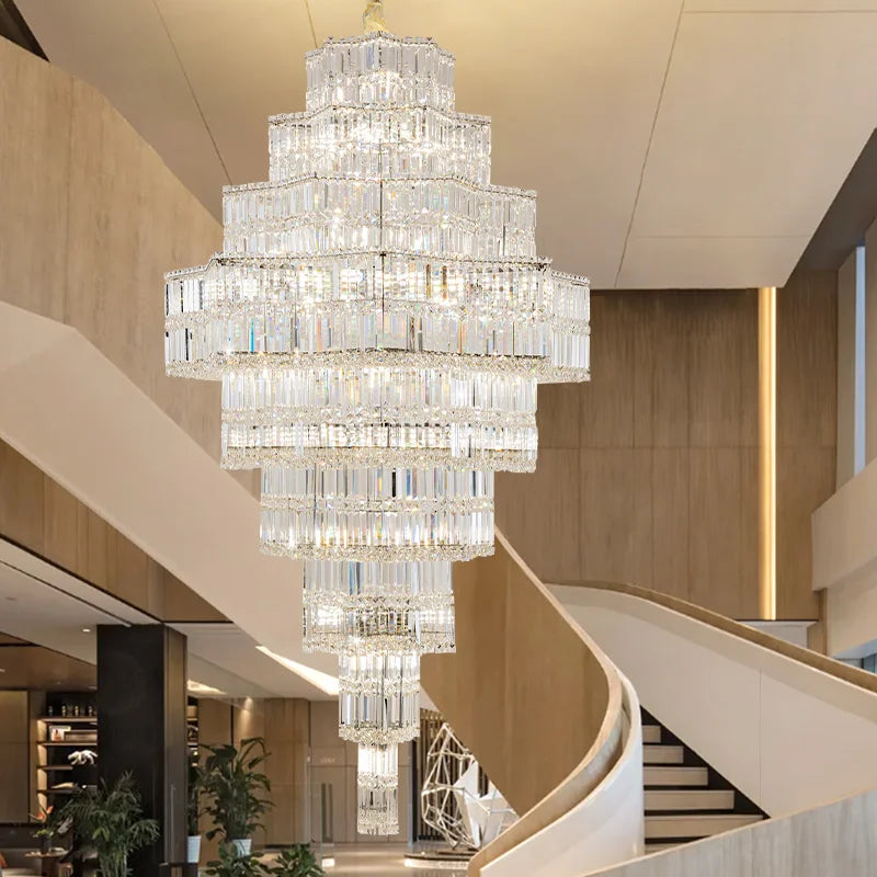 Afralia™ Crystal Chandelier for Living Room in European Duplex Villa with Post-Modern Hall Luxury