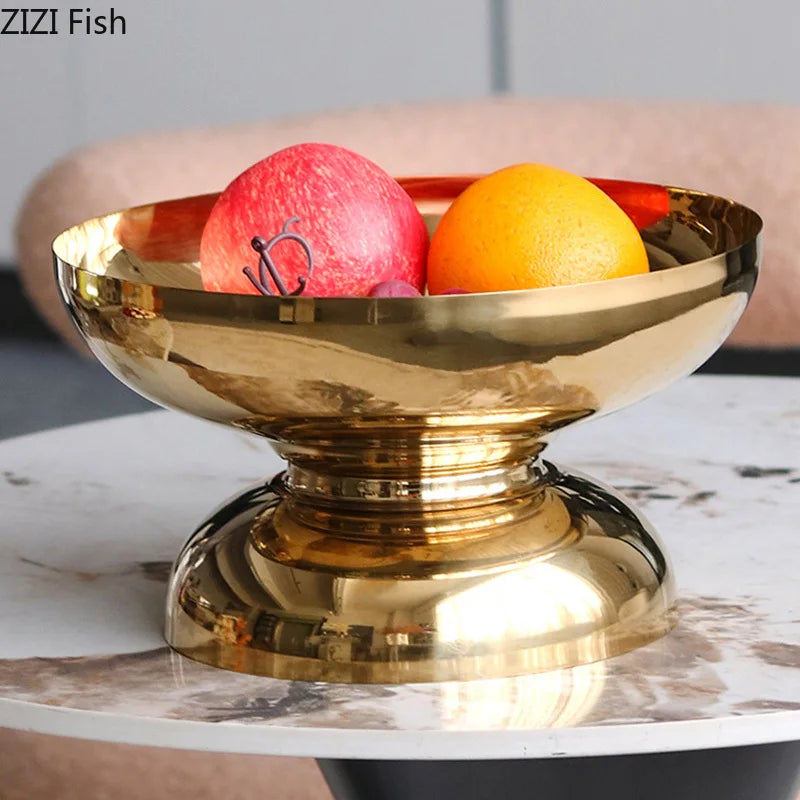 Afralia™ High-Legged Fruit Bowl Tray for Living Room Coffee Table & Snacks