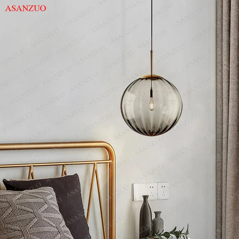 Afralia™ Glass Ball Pendant Lamp: Modern Nordic LED Lighting for Home, Restaurant, Living Room