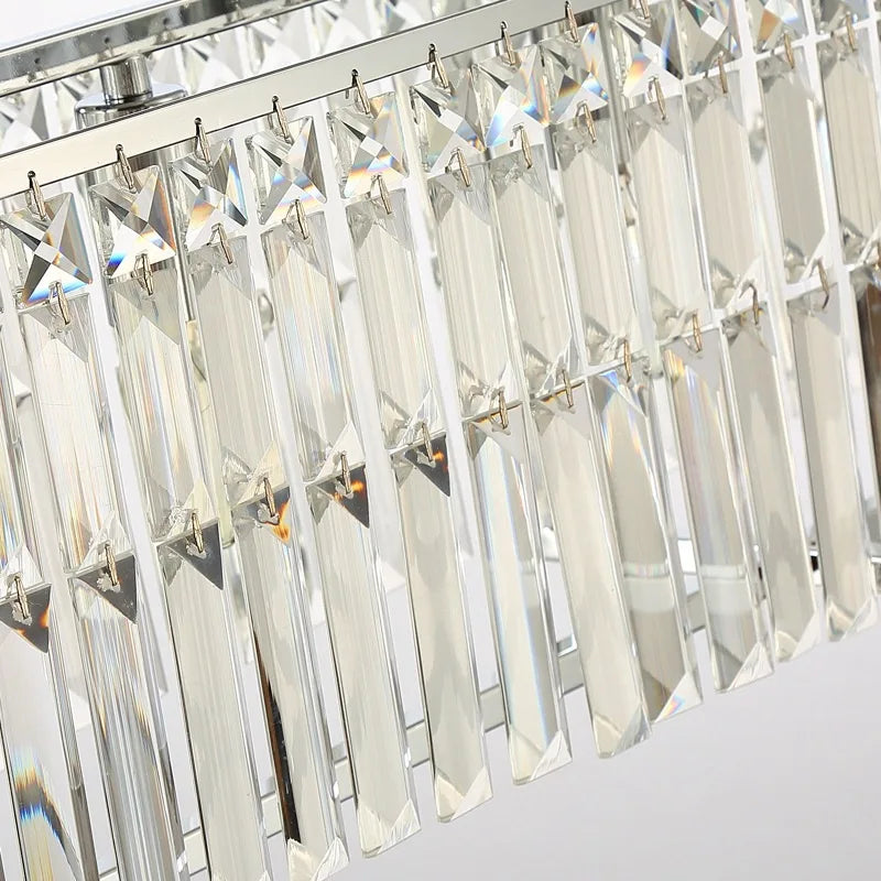 Afralia™ Crystal Chandelier: Modern Rectangular Lighting for Living Room, Dining Room, Bar