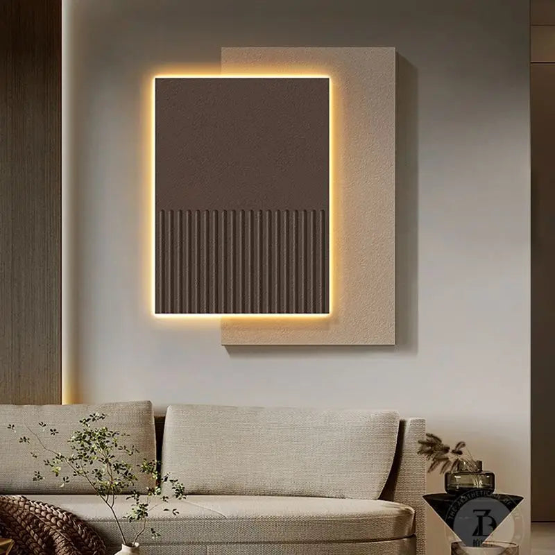 Afralia™ Sandstone 3D Painted LED Wall Lamp for Living, Dining, Bedroom Decoration