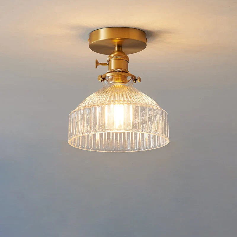 Afralia™ Glass Shade Pendant Ceiling Lamp for Kitchen Aisle Bedroom LED Lights Fixtures