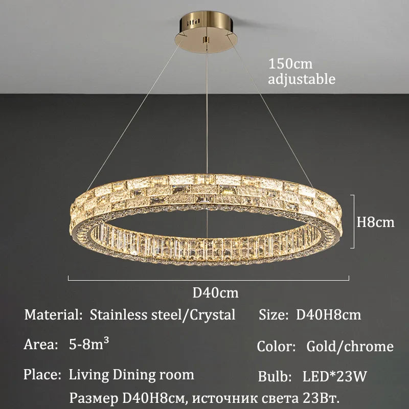Afralia™ Crystal Pendant Chandelier - Postmodern Nordic Luxury Lighting Fixtures