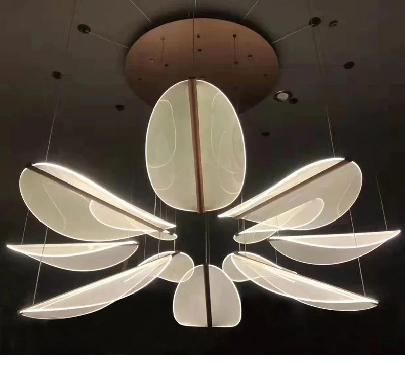 Afralia™ Petal Pendant Lamp: Minimalist Acrylic Flower Shade Light for Living Room