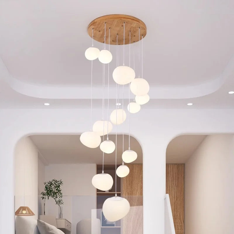 Afralia™ Modern Stair Chandelier Pendant Lights | Indoor Ceiling Lamp LED Chandeliers for Living Room