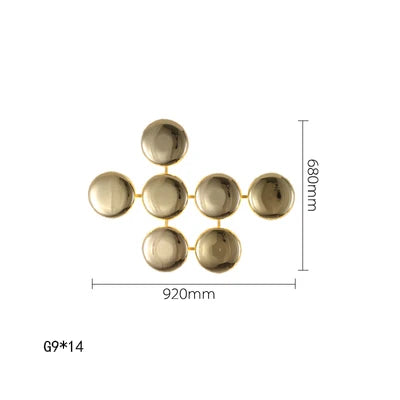 Afralia™ Gold Round LED Wall Lamps for Luxury Home Decor