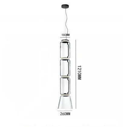 Afralia™ Modern Glass Pendant Lamp Noctambule for Villa Living Room Staircase Bar Loft