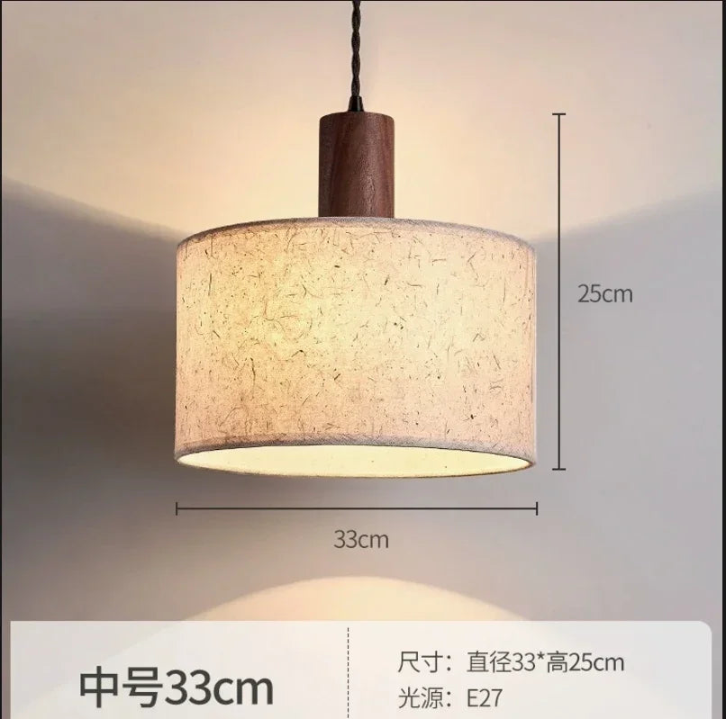 Afralia™ Cream Wabi-sabi Chandelier Lamp Retro Japanese-style Bedroom Decor Lighting