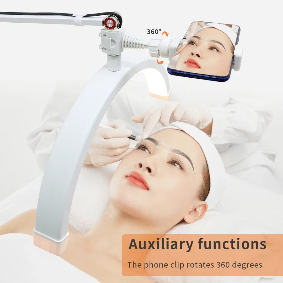 Afralia™ LED Moon Beauty Floor Lamp for Eyebrow Tattoo & Eyelash Extensions