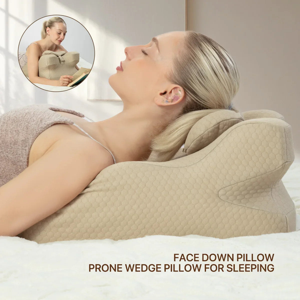 Afralia™ Memory Foam Bed Wedge Pillow for Back and Neck Pain Relief