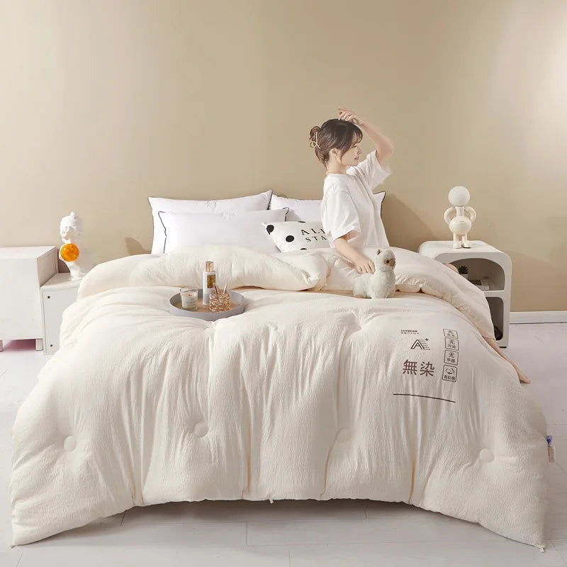 Afralia™ Cozy Soy Fiber Quilt: Soft, Warm, and Skin-friendly Bedding Solution
