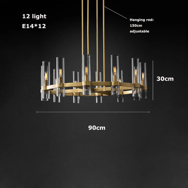 Afralia™ 2-Layer Chandelier Lighting - Vintage Gold Silver Black Hanging Lamps
