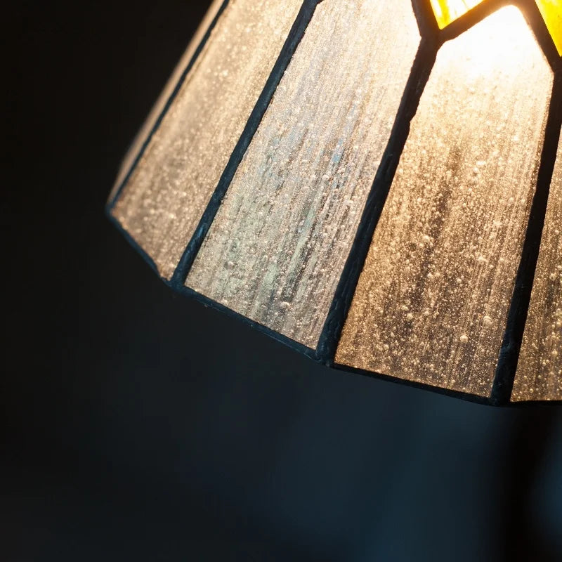 Afralia™ Vintage Glass LED Pendant Light for Cafe Restaurant Living Room