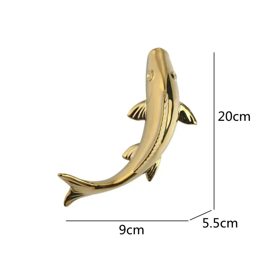 Afralia™ Ceramic Goldfish Lotus Leaf Wall Decoration Set