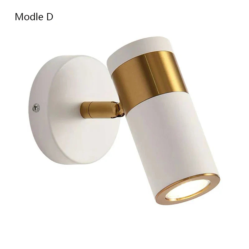 Afralia™ Adjustable Nordic LED Wall Lamp for Bedroom, Modern Minimalist Rotating Light