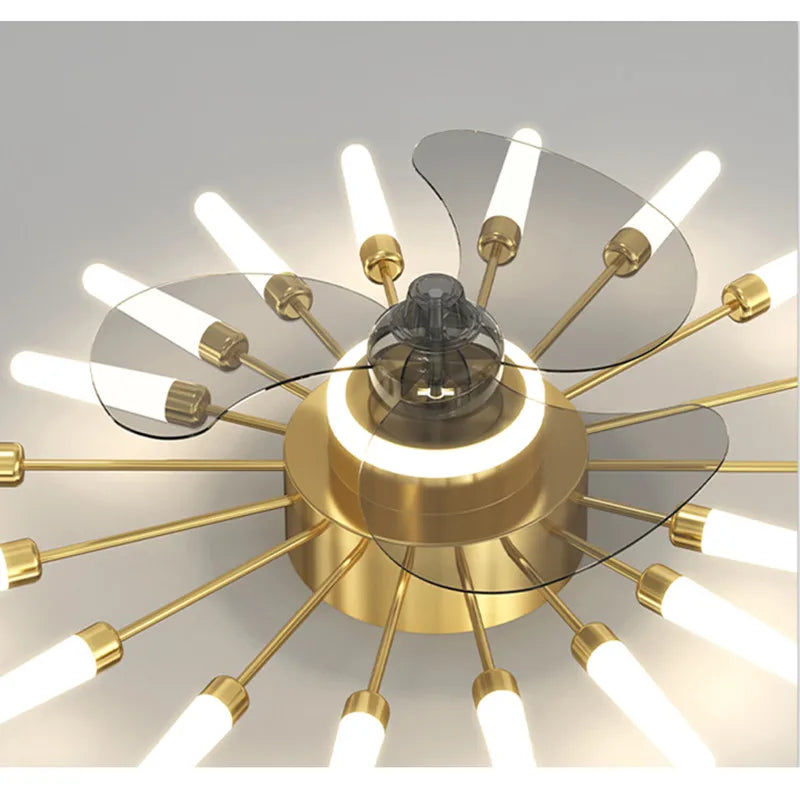 Afralia™ Modern Chandelier Ceiling Fan for Home Decor Lighting Fixture