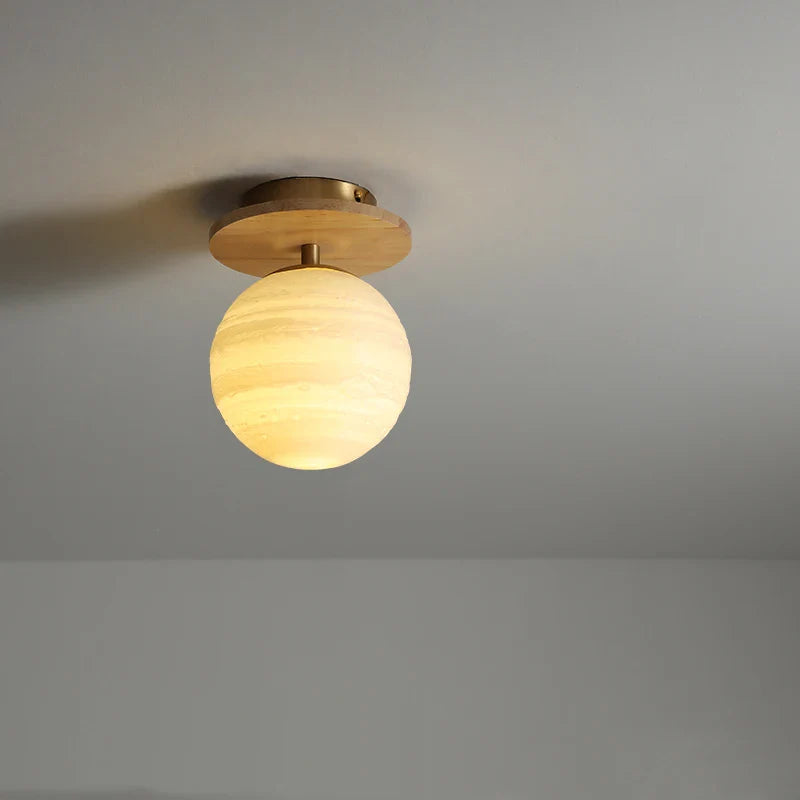 Afralia™ Ceramic Wood LED Ceiling Light for Modern Indoor Lighting