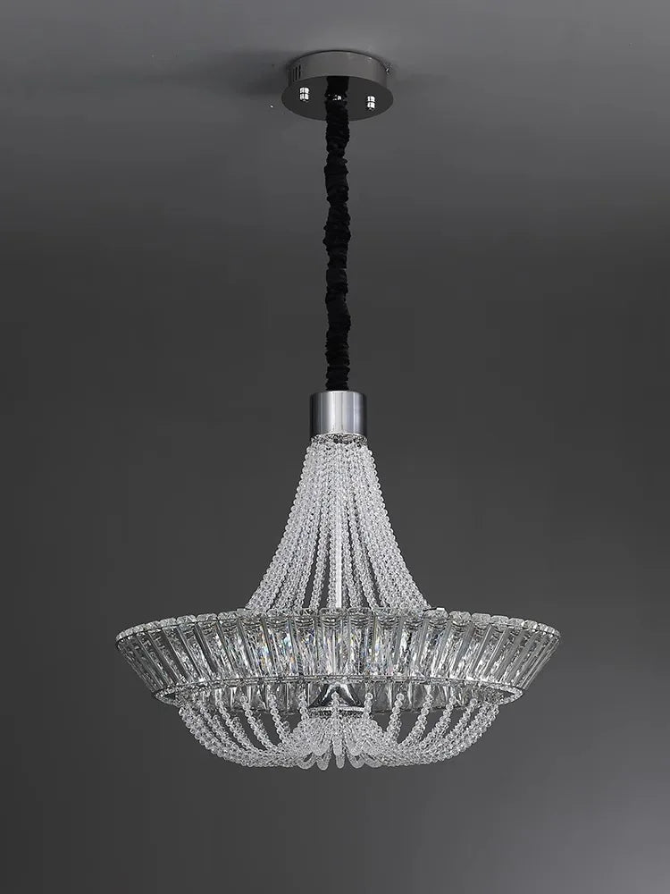 Afralia™ Crystal Ceiling Chandelier - Elegant Two-story Room Decor
