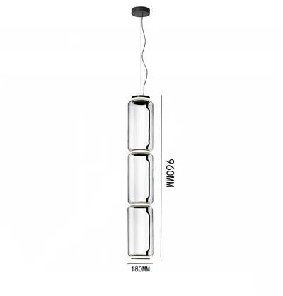 Afralia™ Modern Glass Pendant Lamp Noctambule for Villa Living Room Staircase Bar Loft