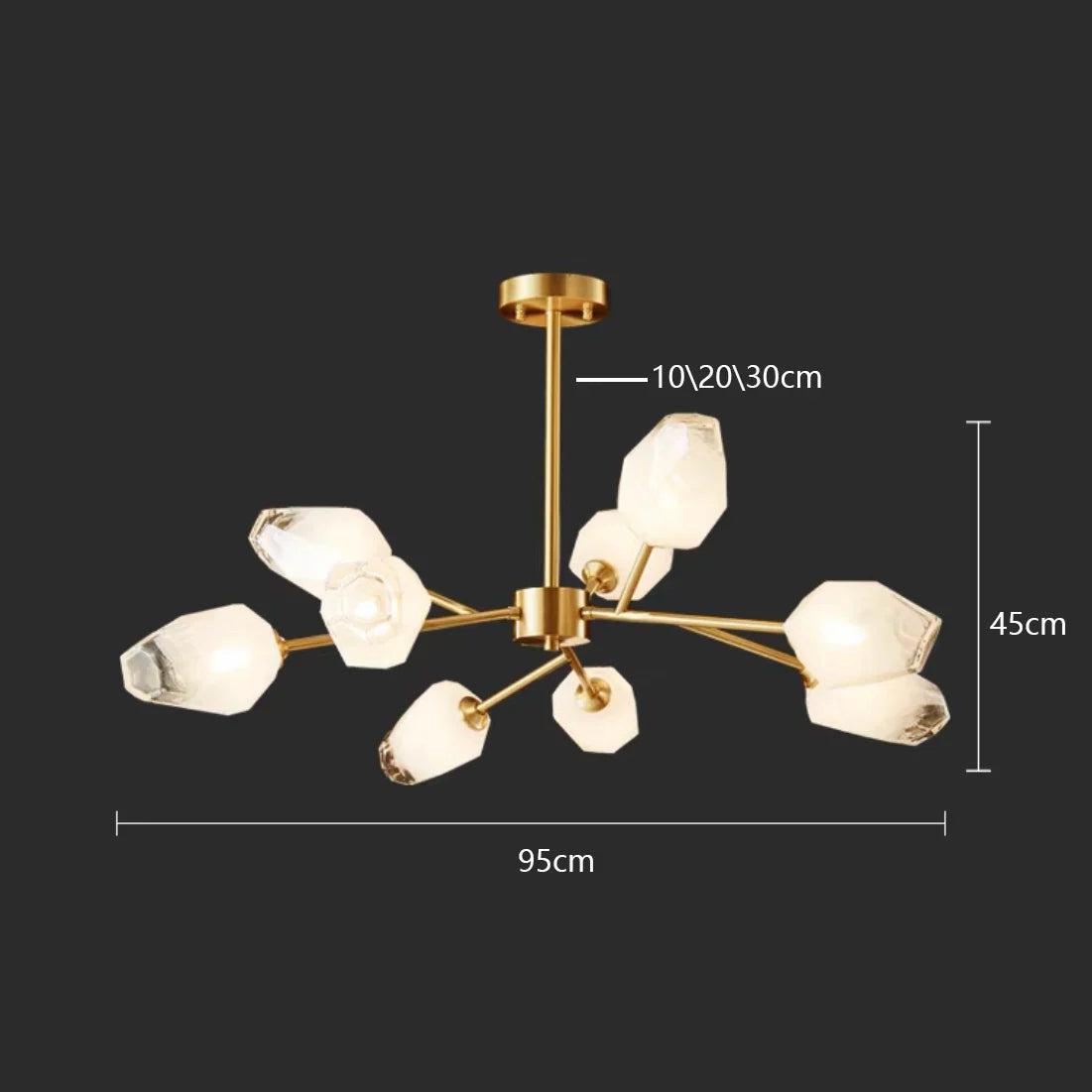 Afralia™ Luxury Glass Pendant Lights for Dining Table - LED Nordic Style Lighting