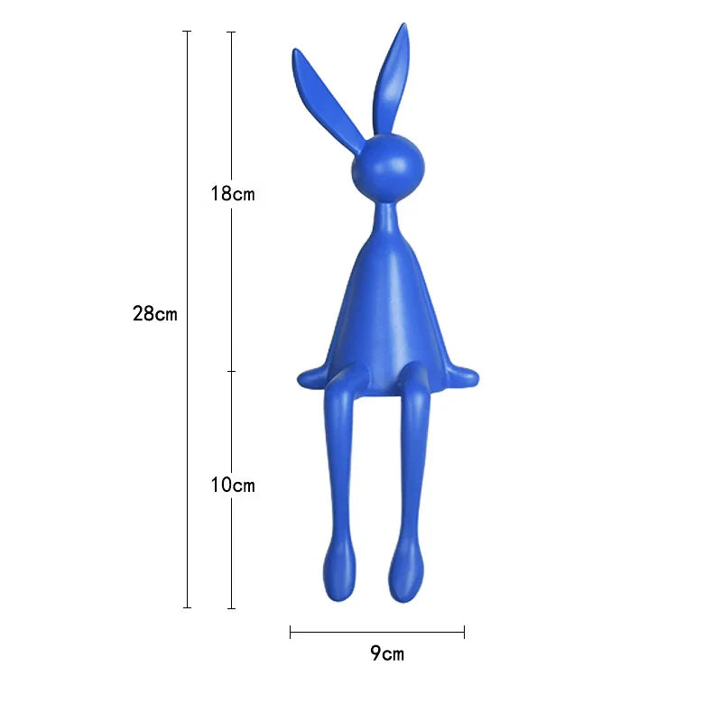 Afralia™ Rabbit Art Sculpture Abstract Figurine Nordic Home Decor Christmas Gift