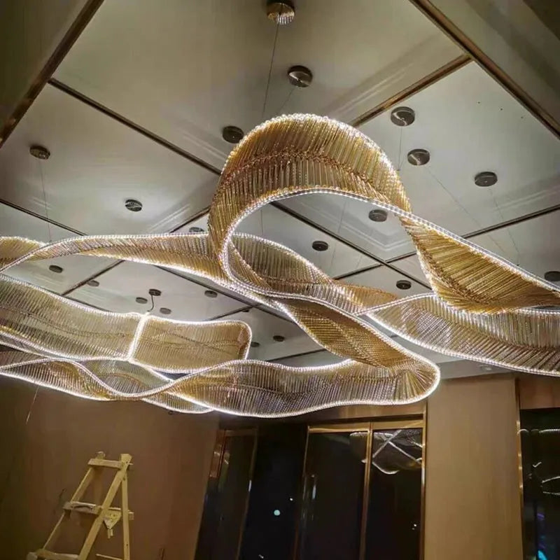 Afralia™ Glass Chandelier Pendant Lights Colored Living Room Hotel Lighting