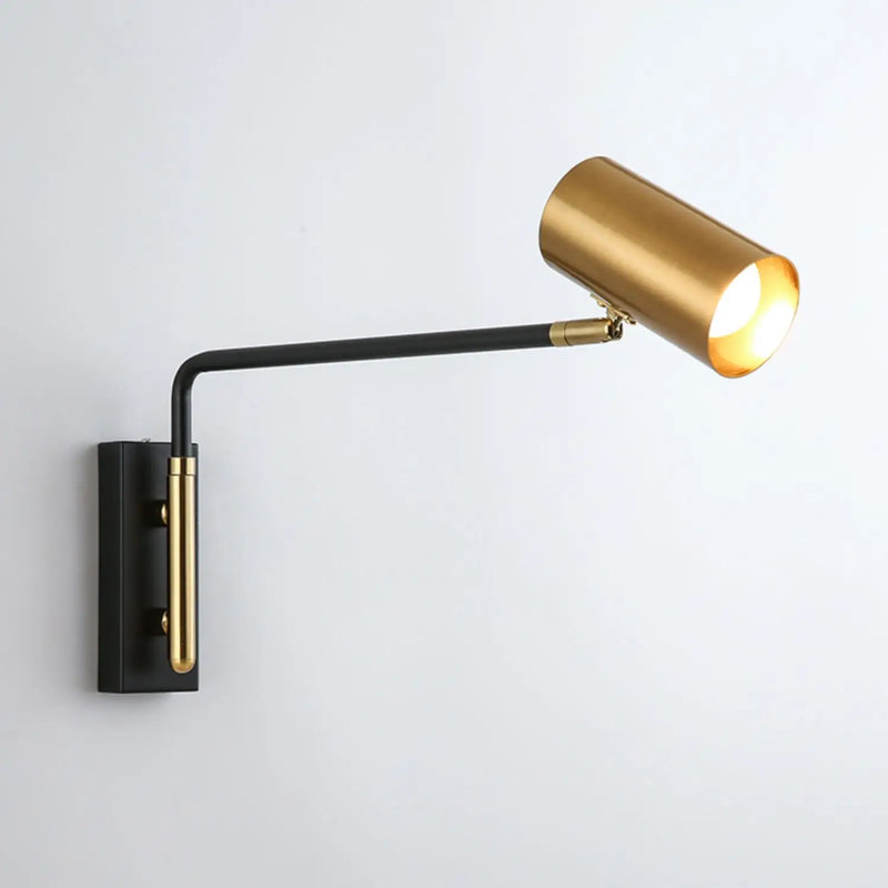 Afralia™ LED Rotatable Wall Lamp Gold Black White Metal Sconce E27 Bulb