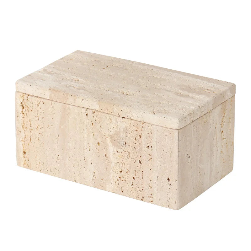 Afralia™ Marble Jewelry Organizer Canister for Bathroom Storage