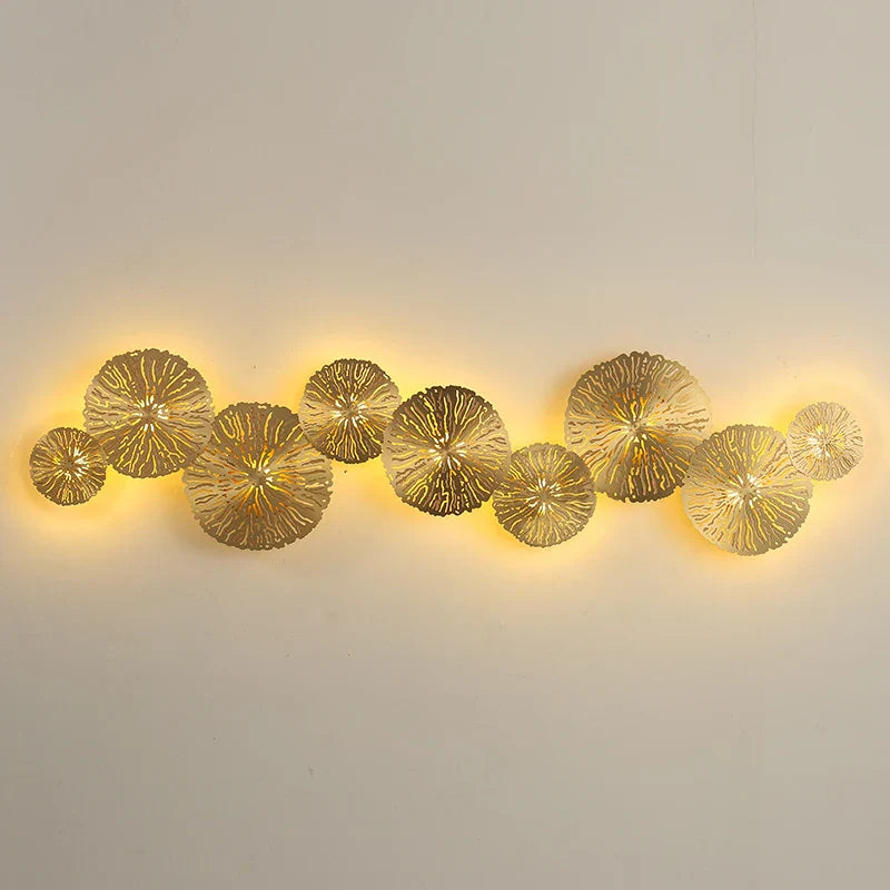 Afralia™ Lotus Leaf Copper Wall Lamp LED Light for Home Decor