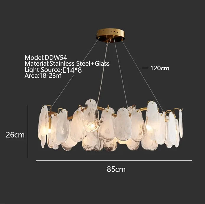 Afralia™ Smoke Glass Artistic LED Pendant Light for Elegant Living Room Decor