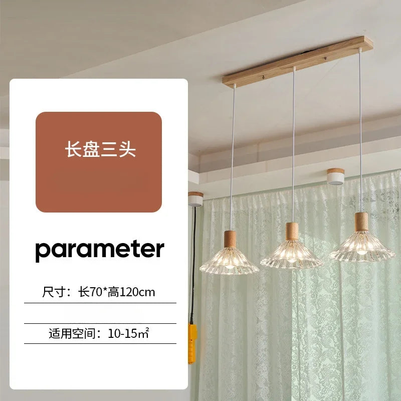 Afralia™ Retro Glass Pendant Lamp for Bedroom, Study, Living Room, Dining Table Decor