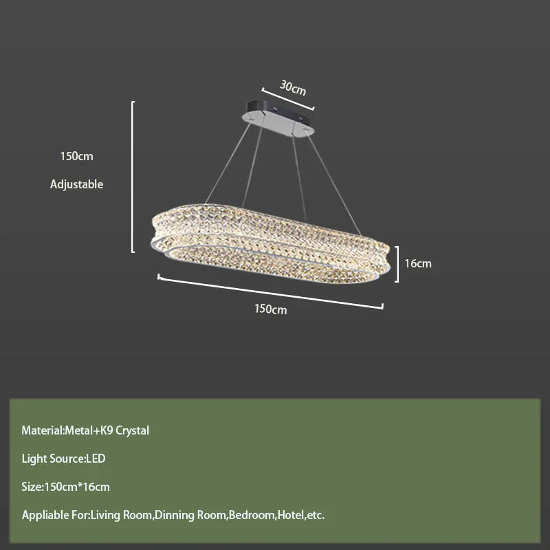 Afralia™ Modern Round Crystal LED Ceiling Lamp for Luxurious Living Room Lighting