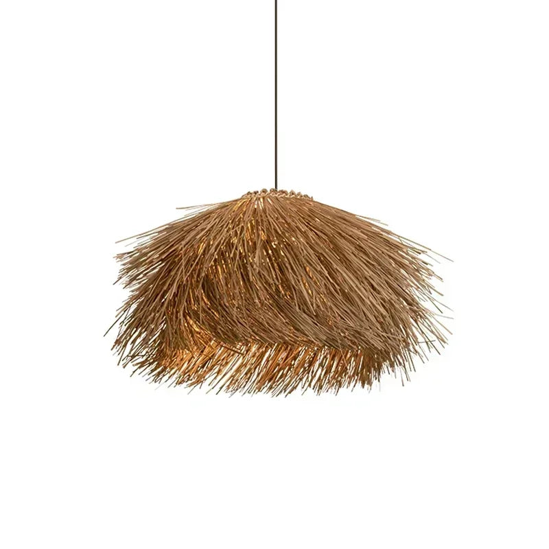 Afralia™ Rattan Wabi Sabi Hanging Lamp Chandelier for Home & Restaurant Decor