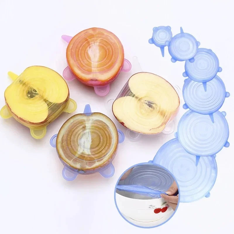 Afralia™ Silicone Stretch Lids: Reusable, Airtight Food Covers for Keeping Freshness