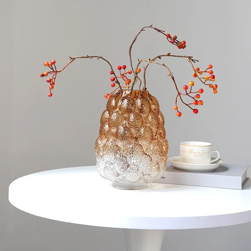 Afralia™ Gradient Glass Vase for Home Decor & Hydroponic Flowers