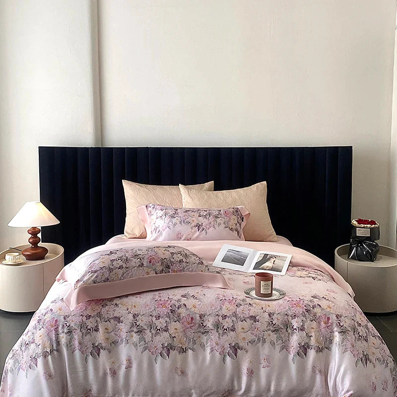 Afralia™ Eucalyptus Fiber Flowers Print Bedding Set - Soft Silky Cool Feel