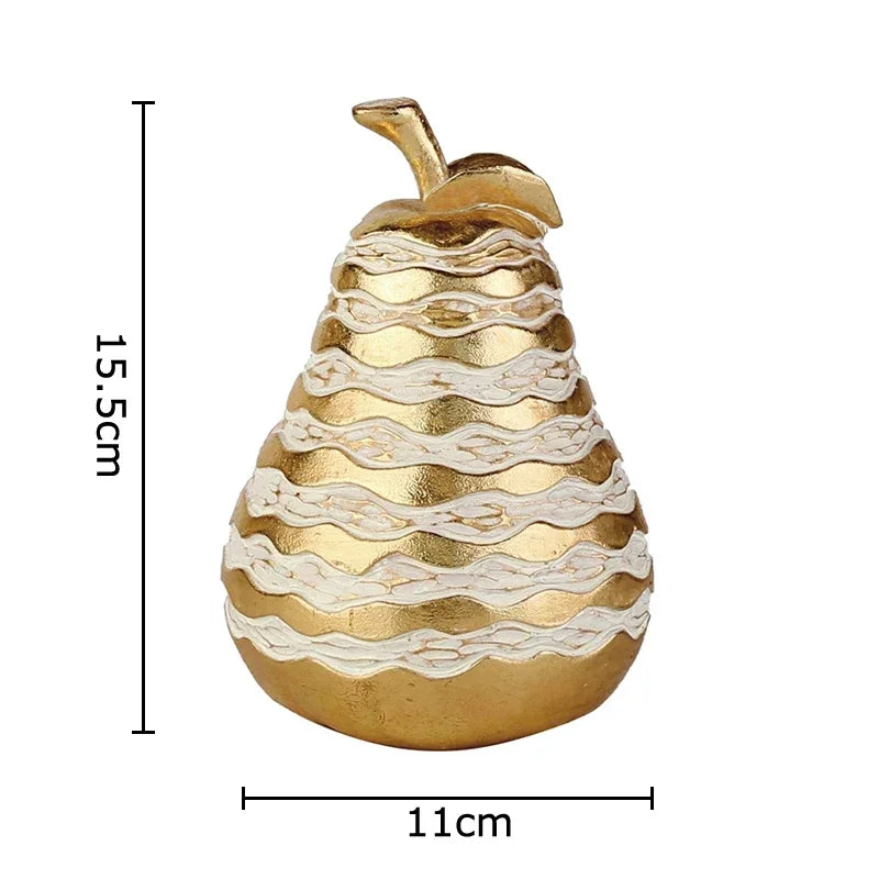 Afralia™ Golden Pineapple Resin Sculpture Desk Decoration Art Statuette