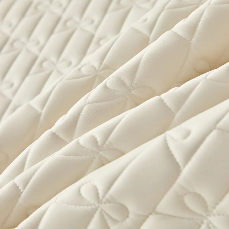 Afralia™ Lace Ruffles Cooling Bed Skirt Set with Pillowcases