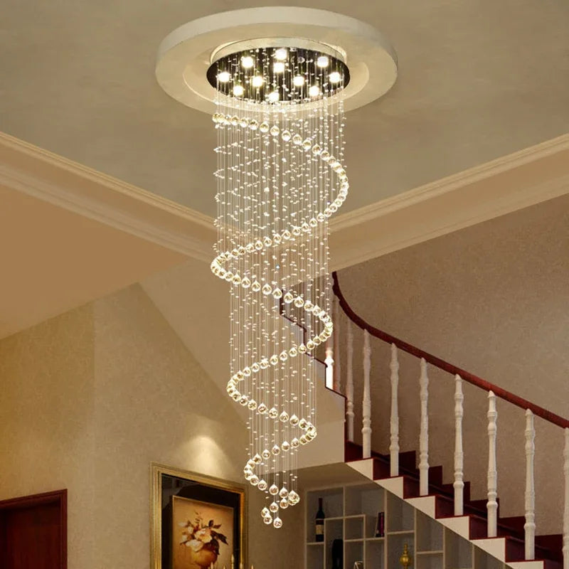 Afralia™ Crystal LED Ceiling Chandelier: Elegant Lighting for Home Decor & Living Spaces