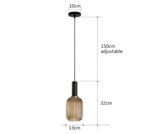 Afralia™ Colorful Glass Pendant Lights Living Room Bedside Lamp LED Hanging Lighting