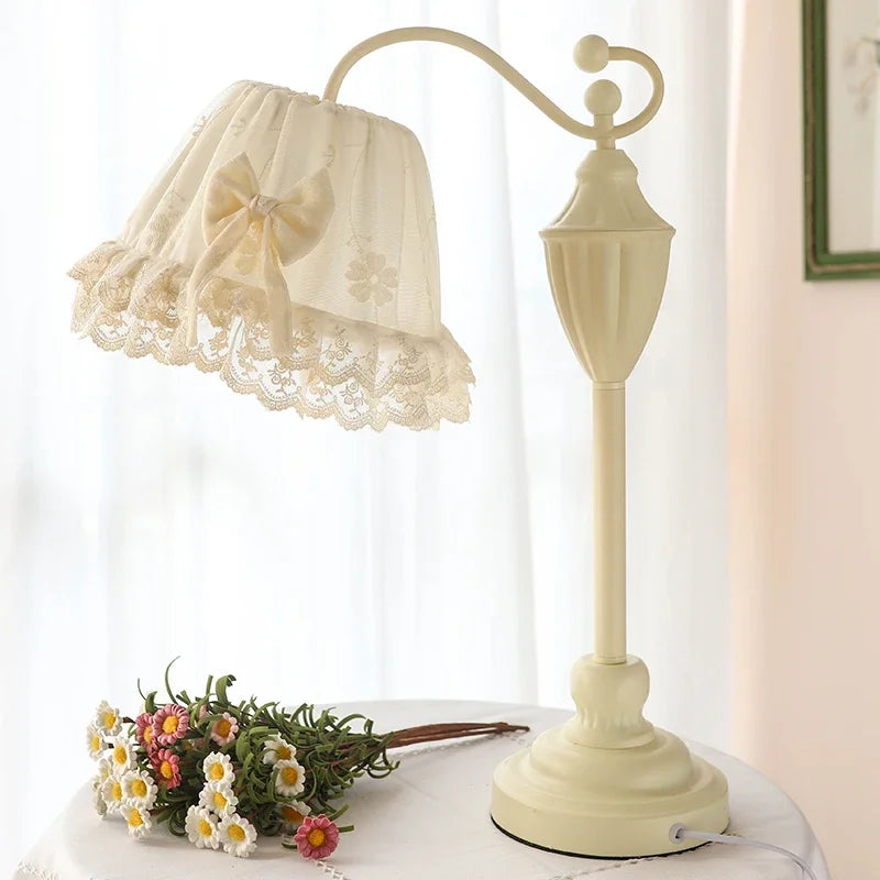 Afralia™ Princess Fabric Table Lamps for Living Room Bedroom - Bedside Desk Stand Light Fixtures