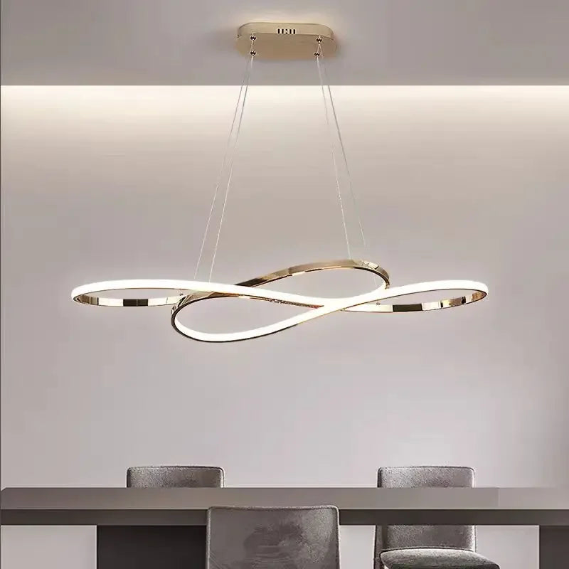 Afralia™ LED Chandelier Dining Kitchen Living Room Electroplated Upholstery Light