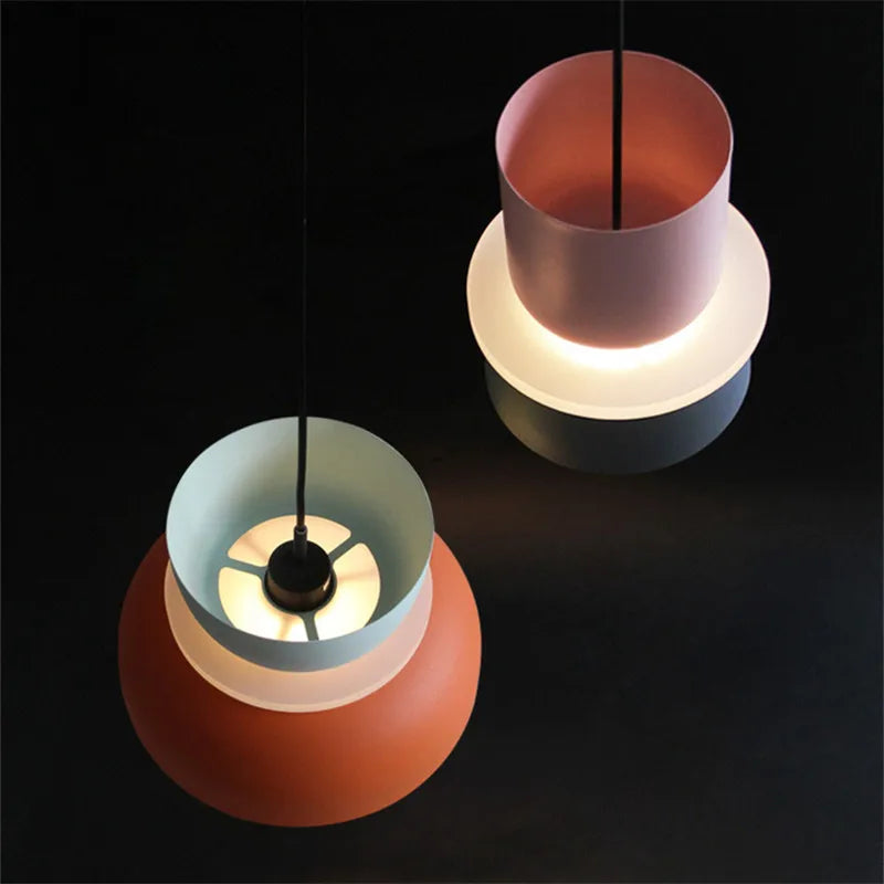 Afralia™ Modern Colorful LED Macaroon Hanging Light for Living Bedroom Bar Kitchen