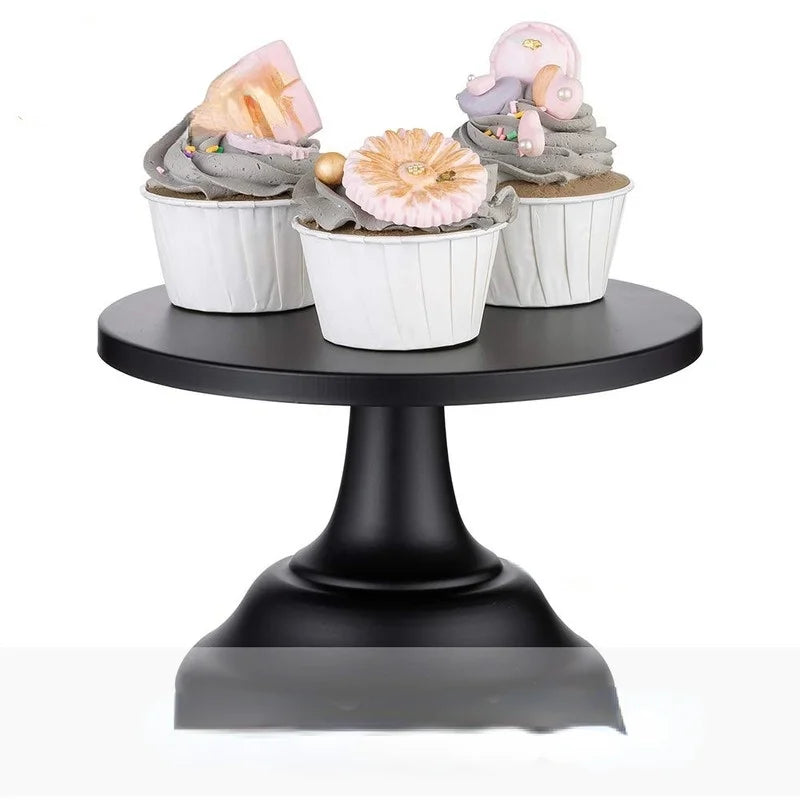 Afralia™ Wrought Iron Cake Stand Wedding Birthday Dessert Tray Afternoon Tea Display