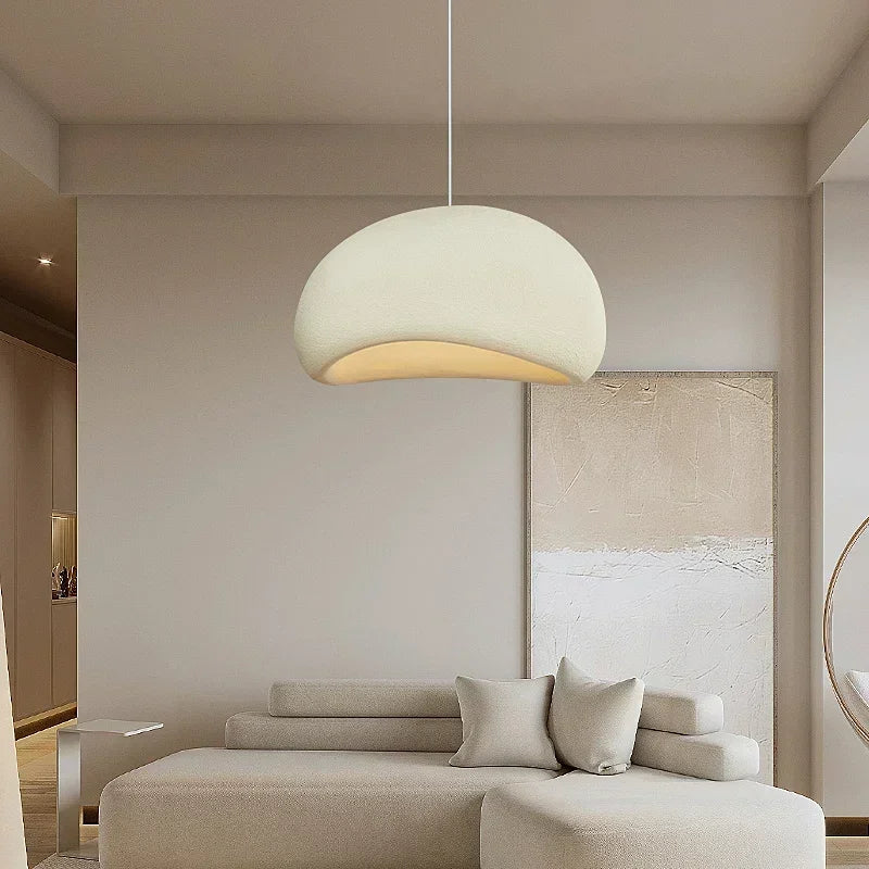 Afralia™ Minimalist LED Pendant Chandelier Light for Living Room - Wabi Sabi Design