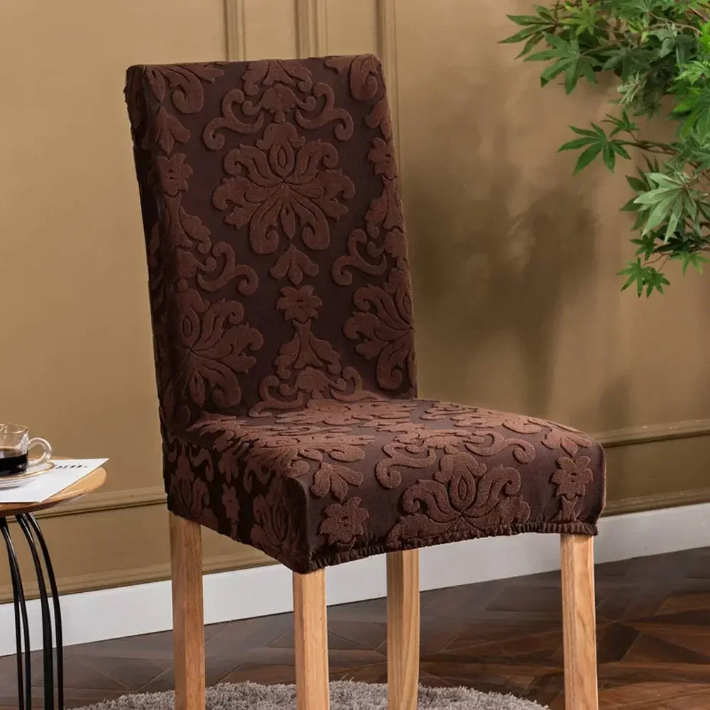 Afralia™ 3D Embossed Print Spandex Chair Cover Slipcovers - Stretch, Elegant, Durable