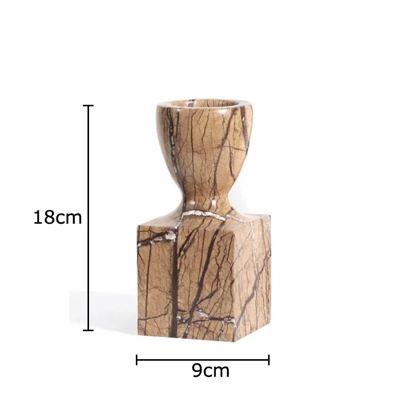 Afralia™ Marble Candle Holder Set for Romantic Dining Table Decoration & Wax Melts